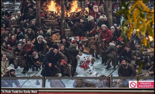 Londinezët të habitur: Një mural i madh i krijuar nga inteligjenca artificiale shfaqet mbi Côte Brasserie në Kingston – a e dalloni çfarë nuk shkon?